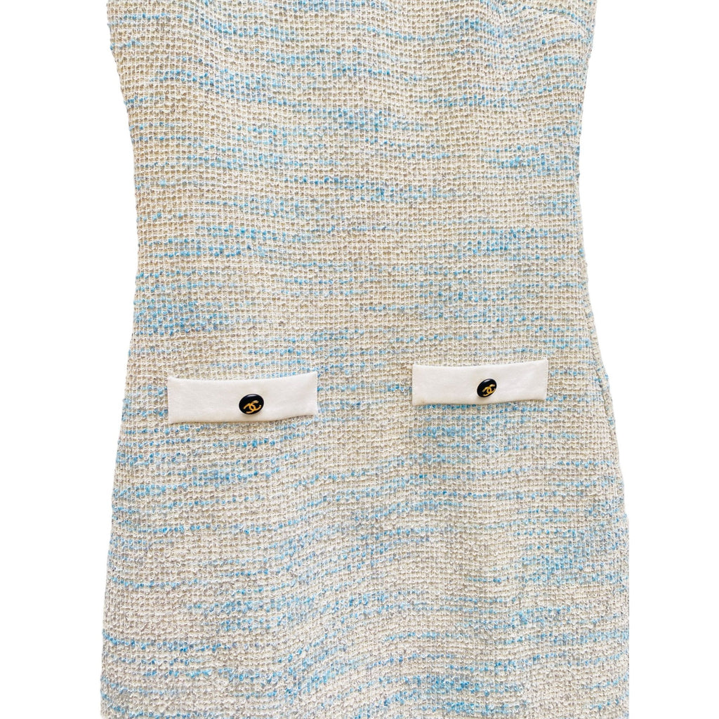 Light Blue Tweed Dress