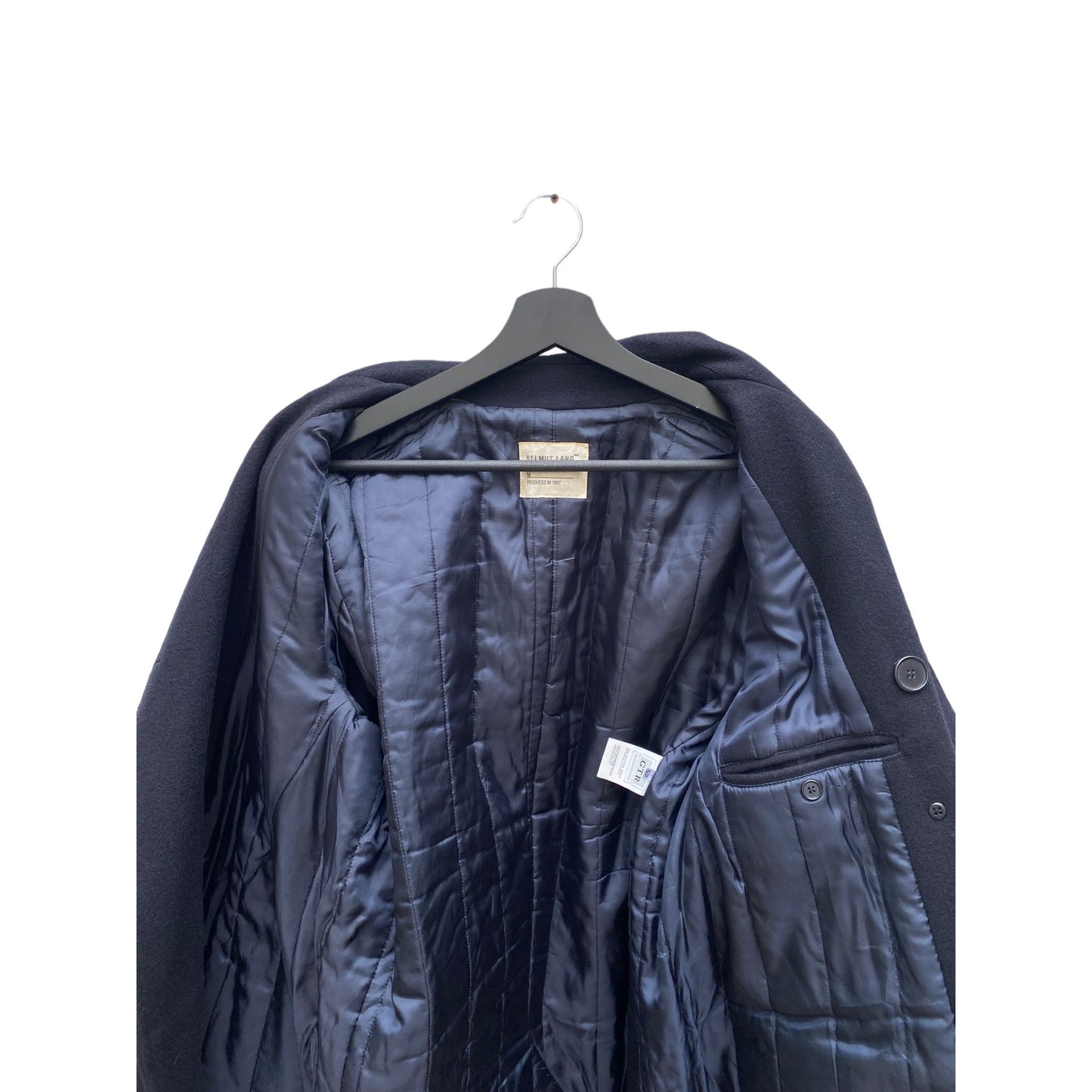 1997 Navy Wool Double Breasted Coat