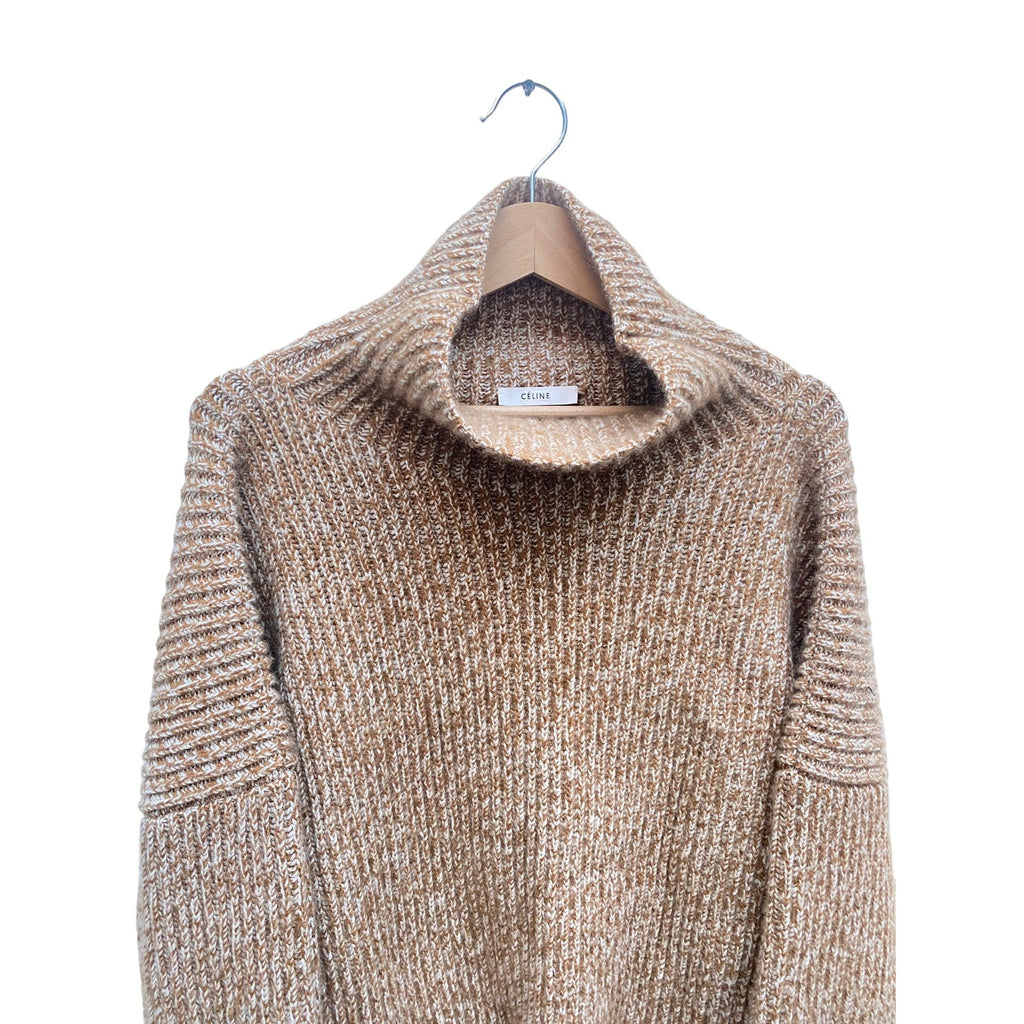 By Phoebe Philo Oversized Beige Cashmere Rollneck