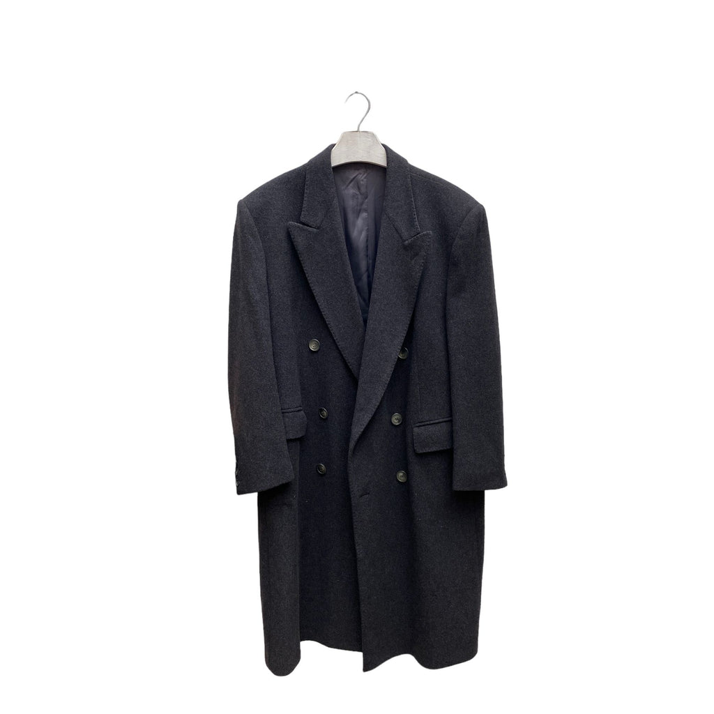 Grey Double Breasted Cashmere Wool OverCoat