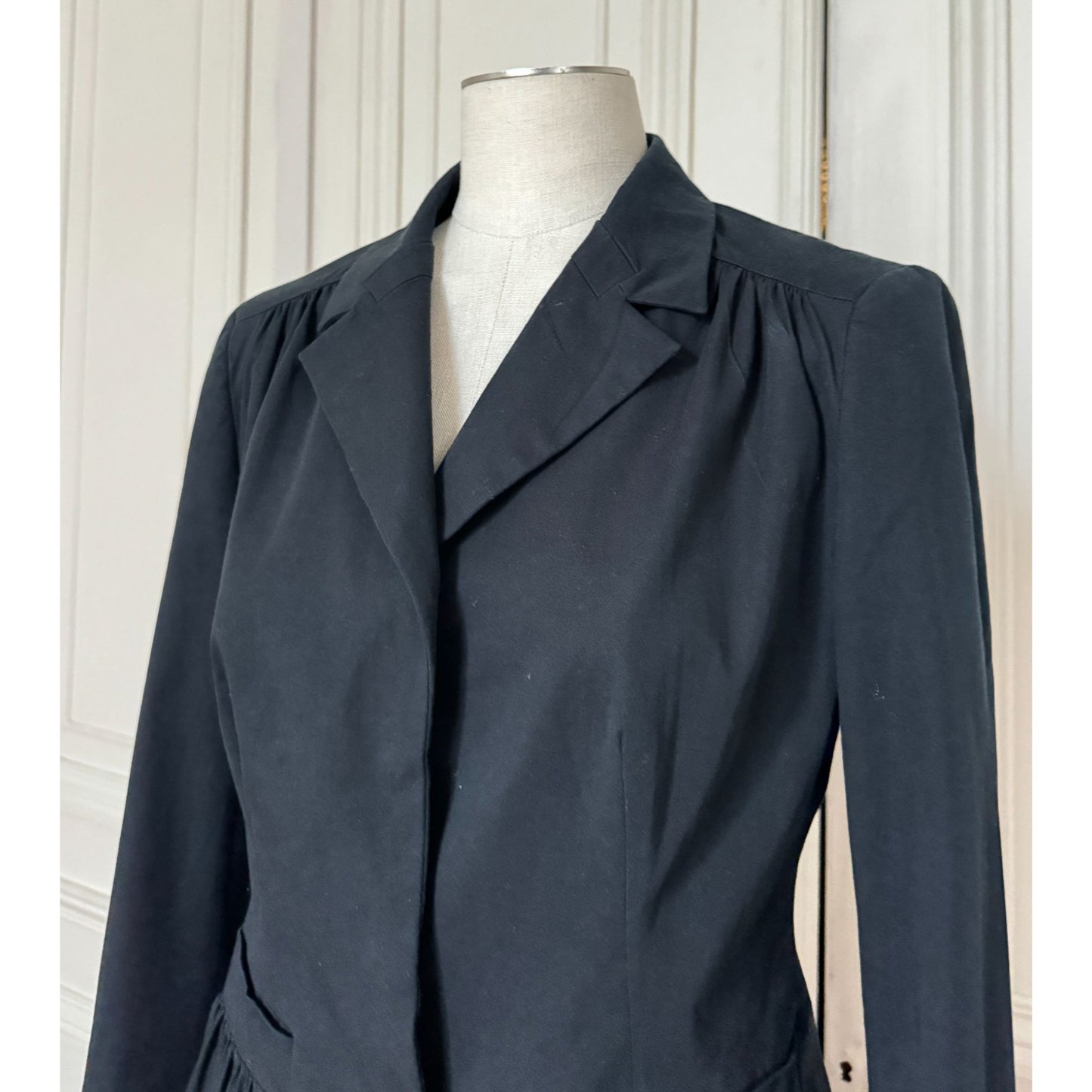 2005 Black Cotton Stretch Blazer Jacket