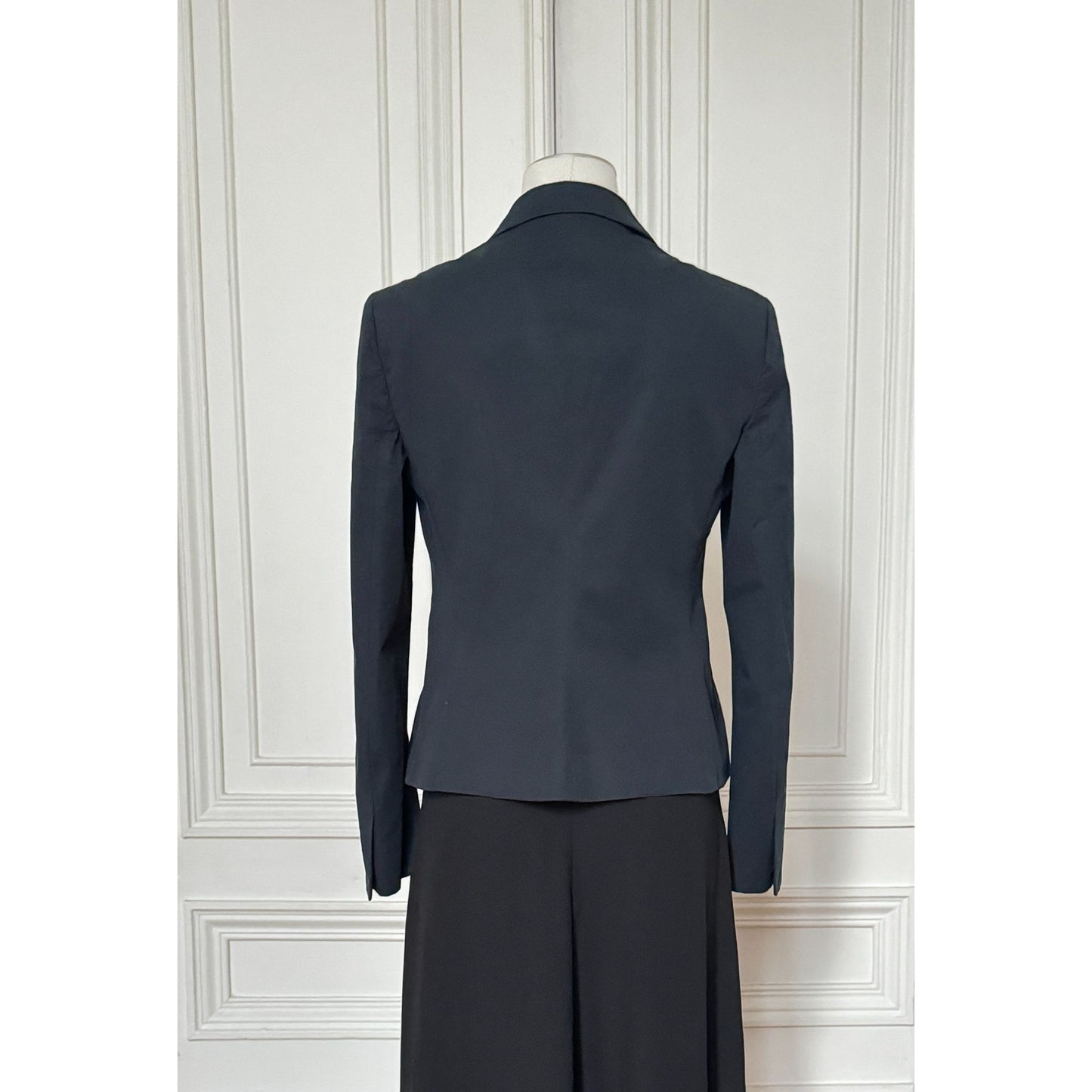 2005 Black Cotton Stretch Blazer Jacket