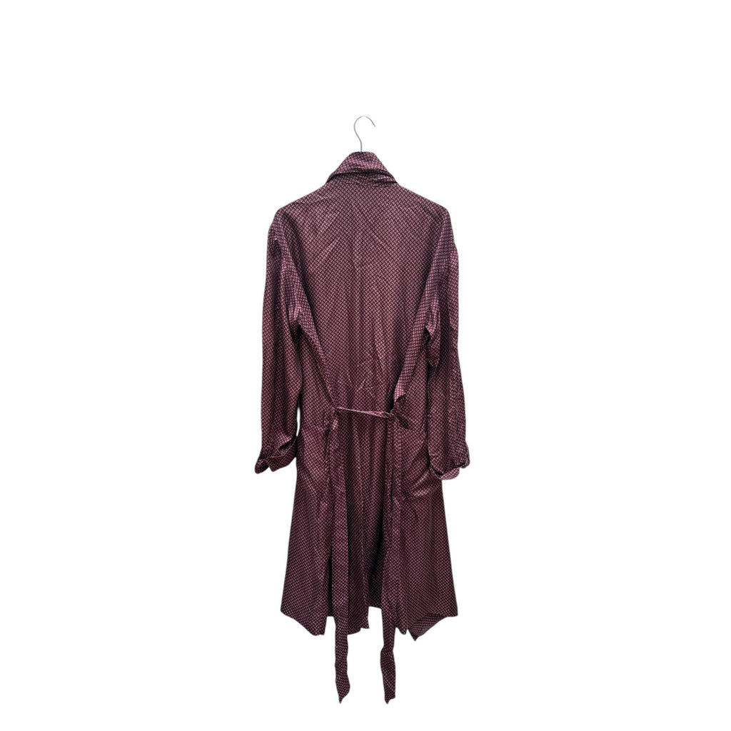 1970s Long silk dressing gown / Trench Coat