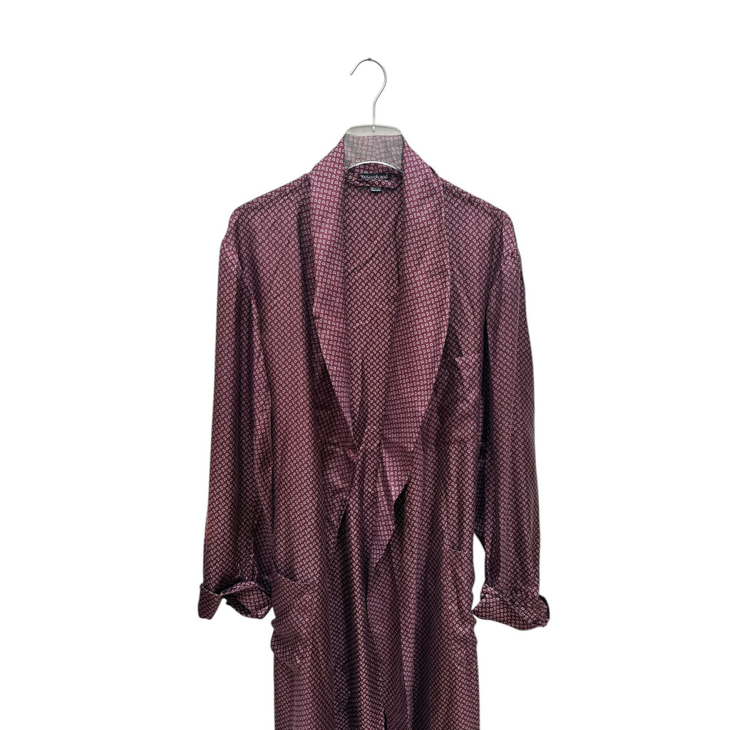 1970s Long silk dressing gown / Trench Coat