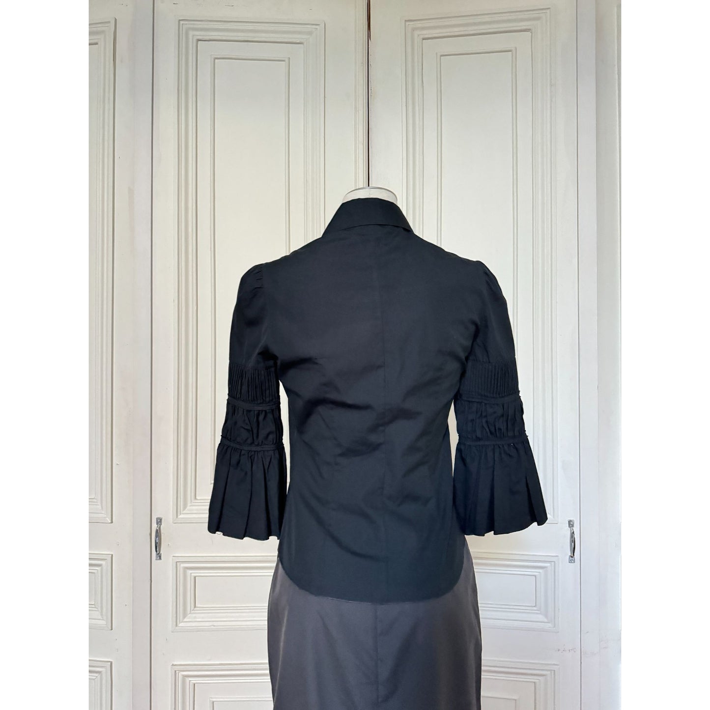 1990s Black Cotton Shirt