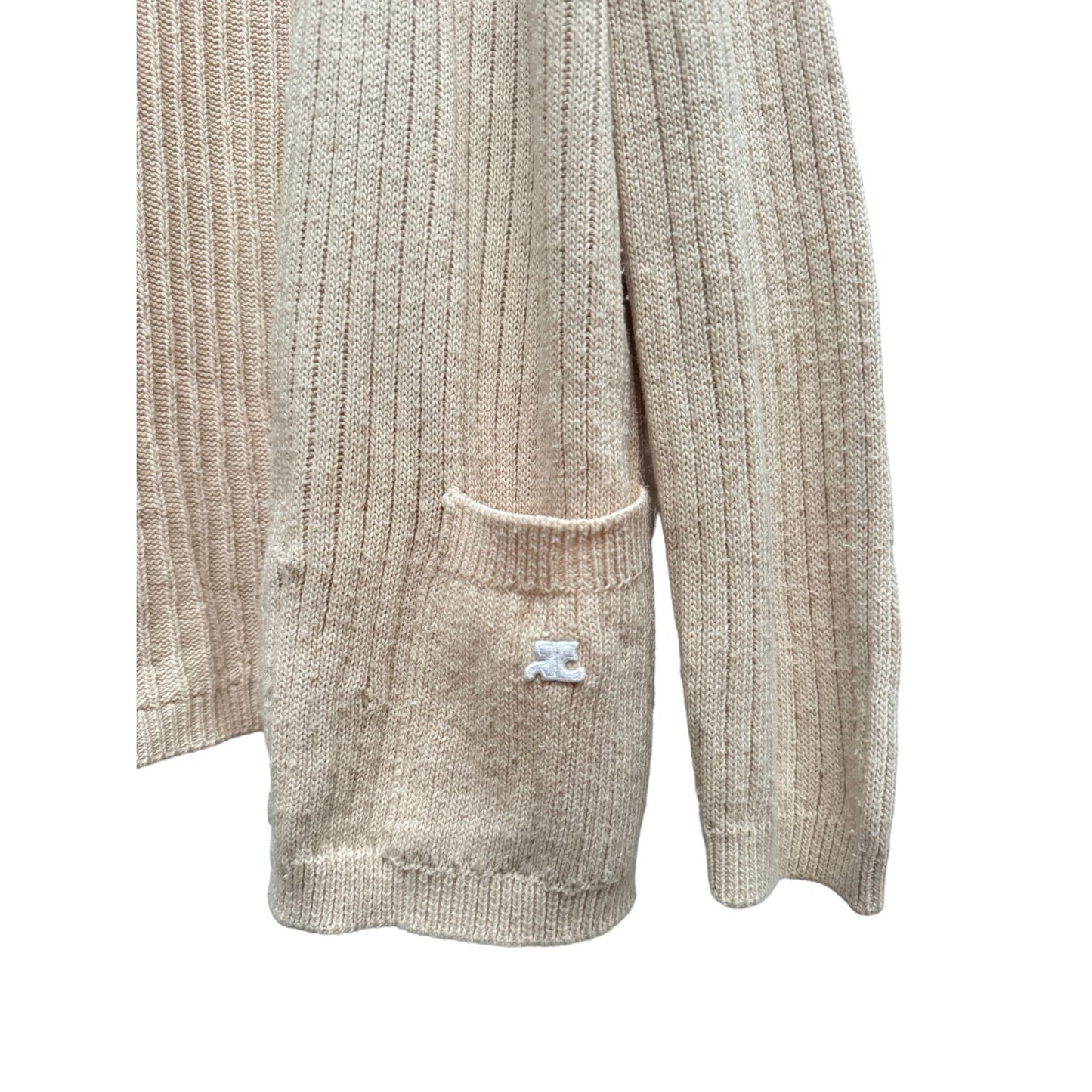 Beige Knitted Cardigan