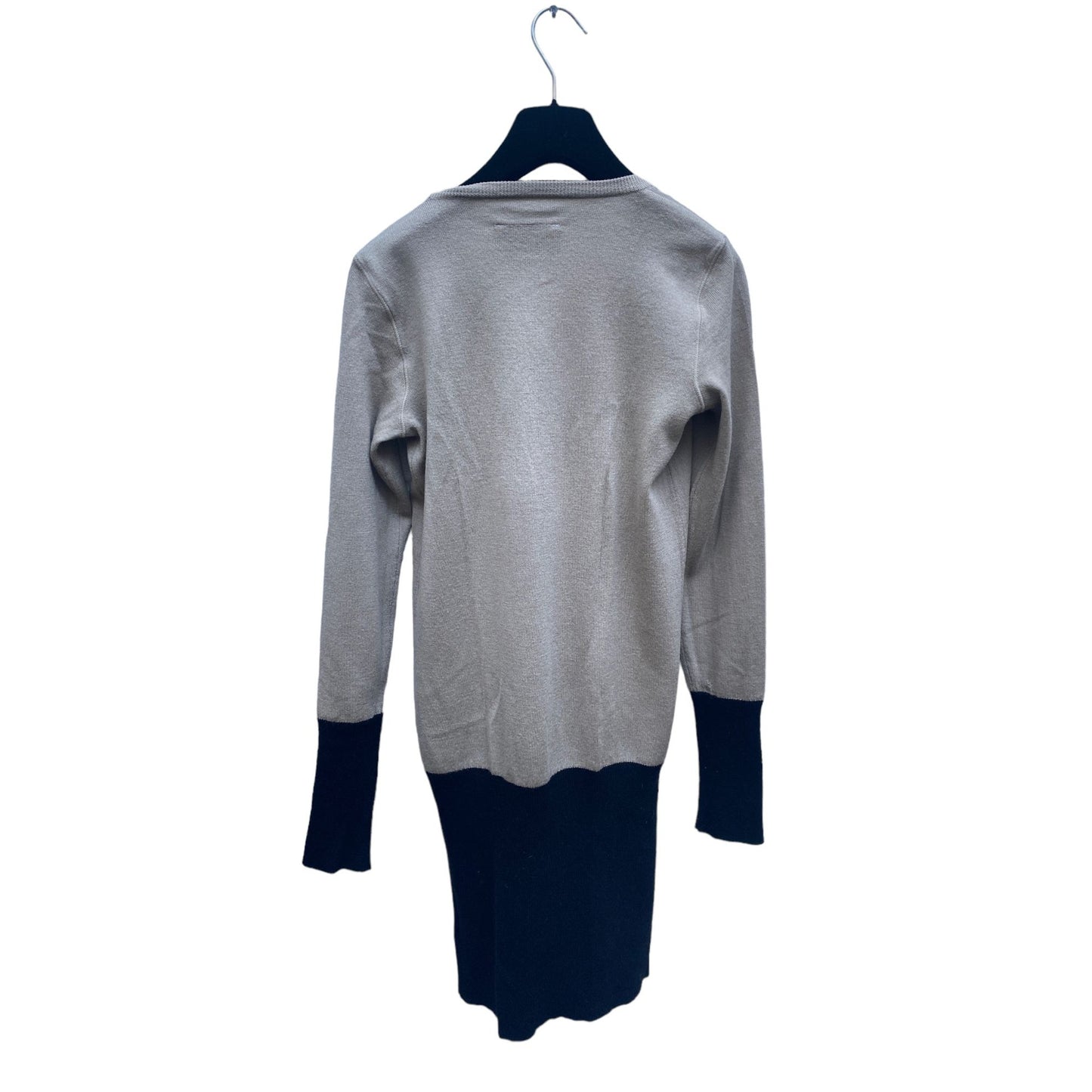 Beige Black Wool Dress  Longsleeves