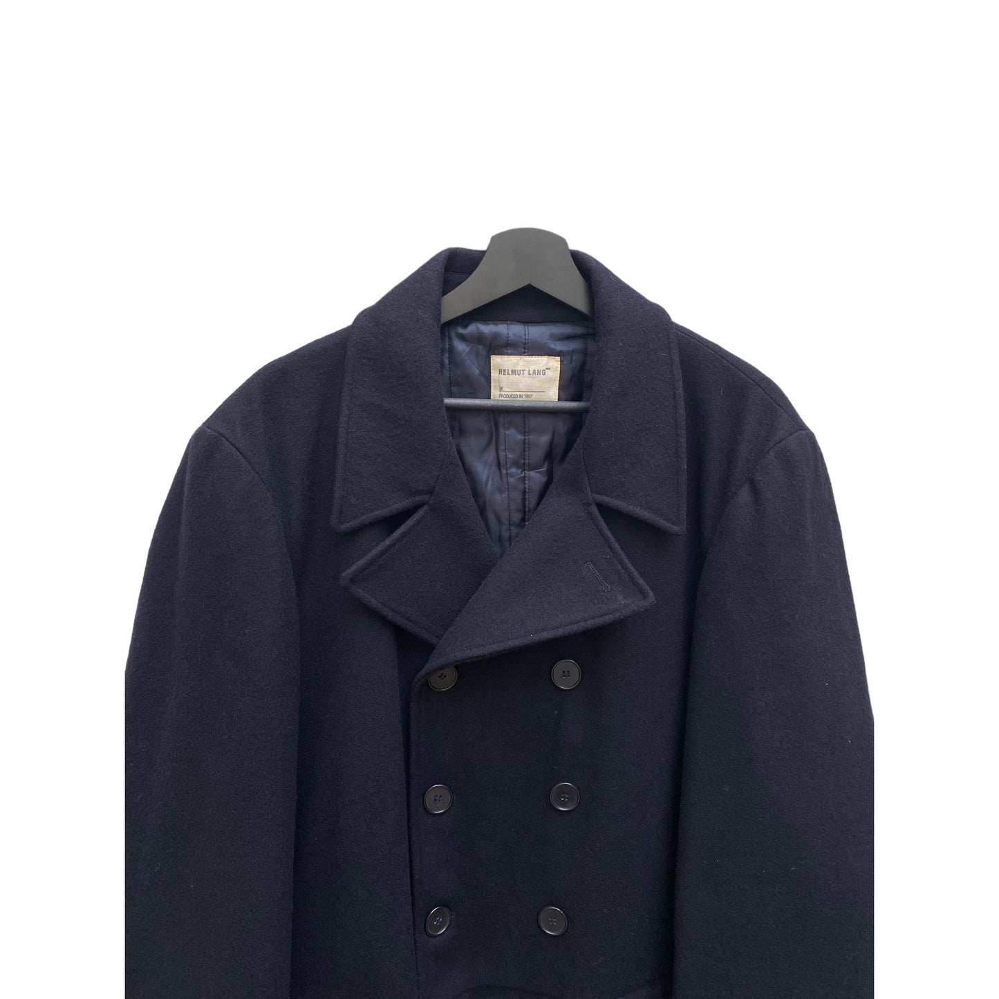 1997 Navy Wool Double Breasted Coat