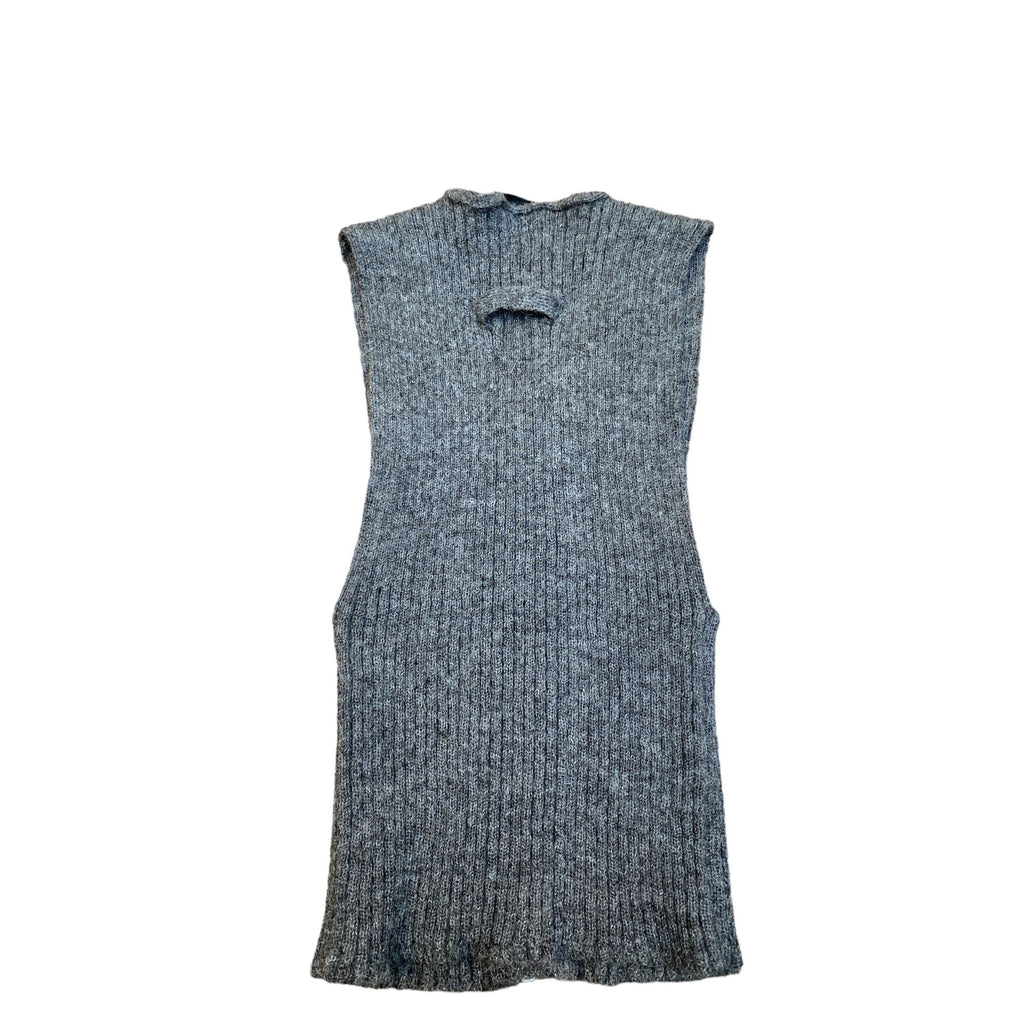 Vintage Grey Maille Vest Knit