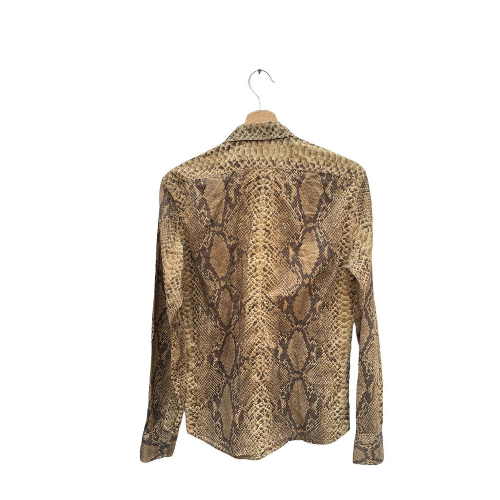 Snakeskin Print brown Shirt