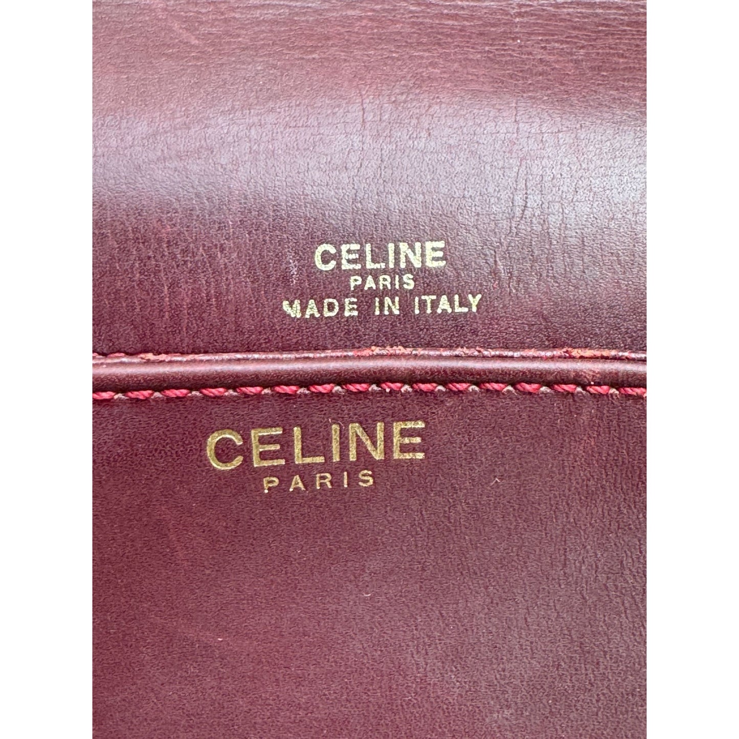 1980s Crécy Burgundy Leather Shoulder Bag 