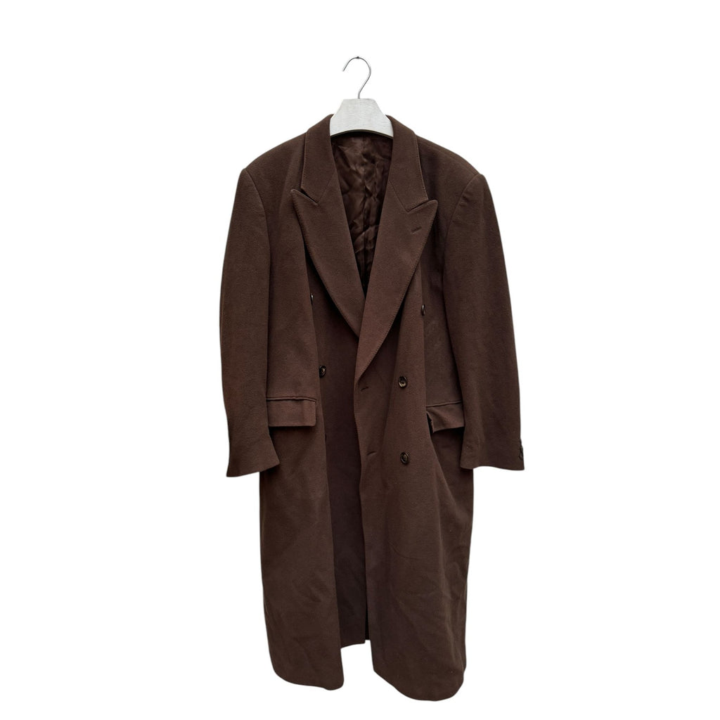 Brown Cashmere Wool Double Breasted Coat