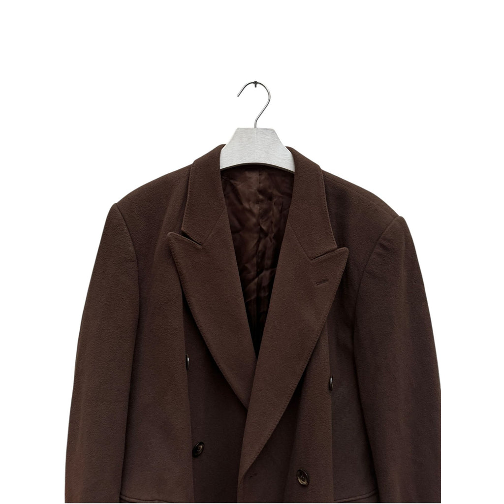 Brown Cashmere Wool Double Breasted Coat