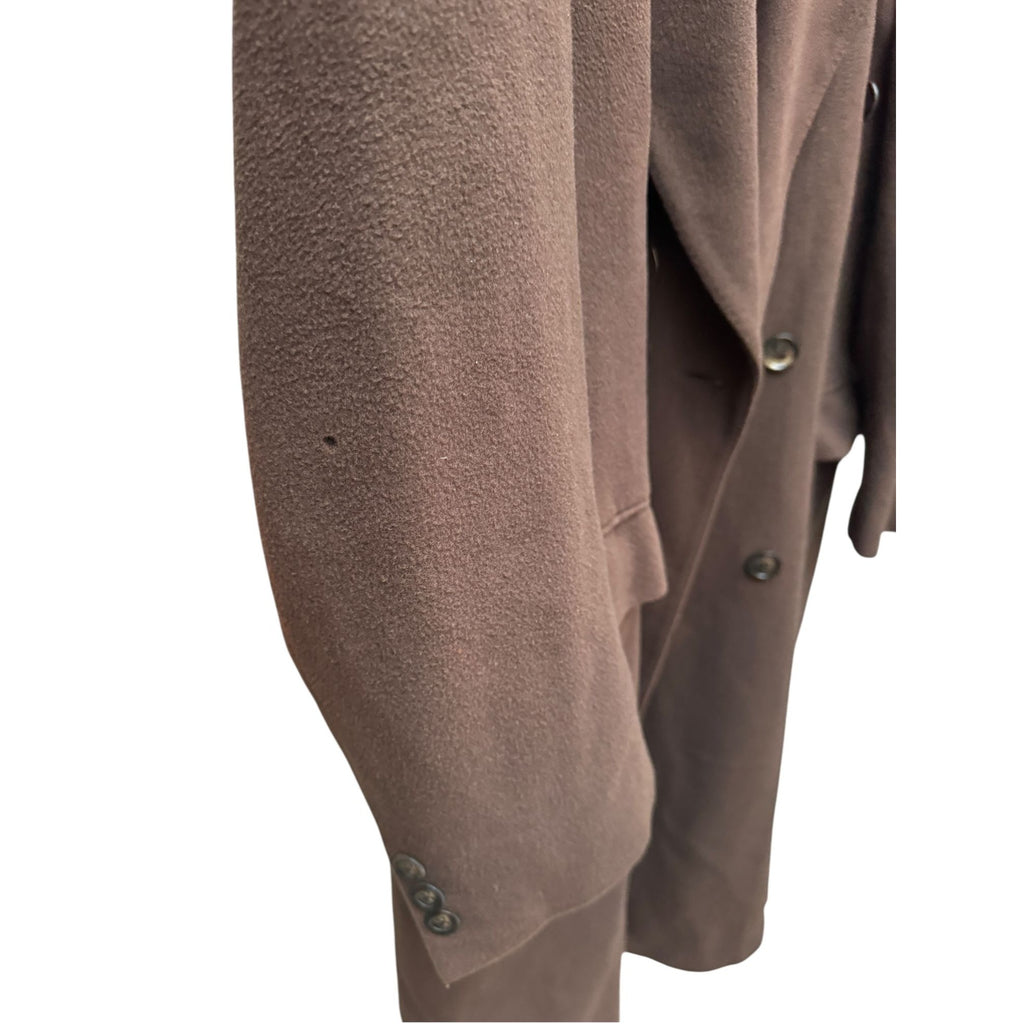 Brown Cashmere Wool Double Breasted Coat