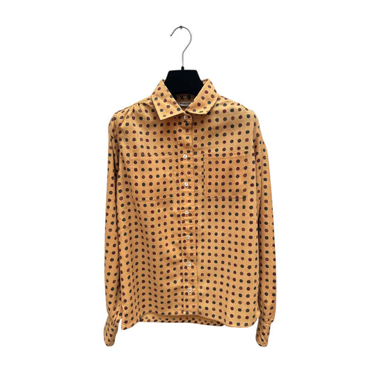  Vintage Beige Polka Dot Shirt