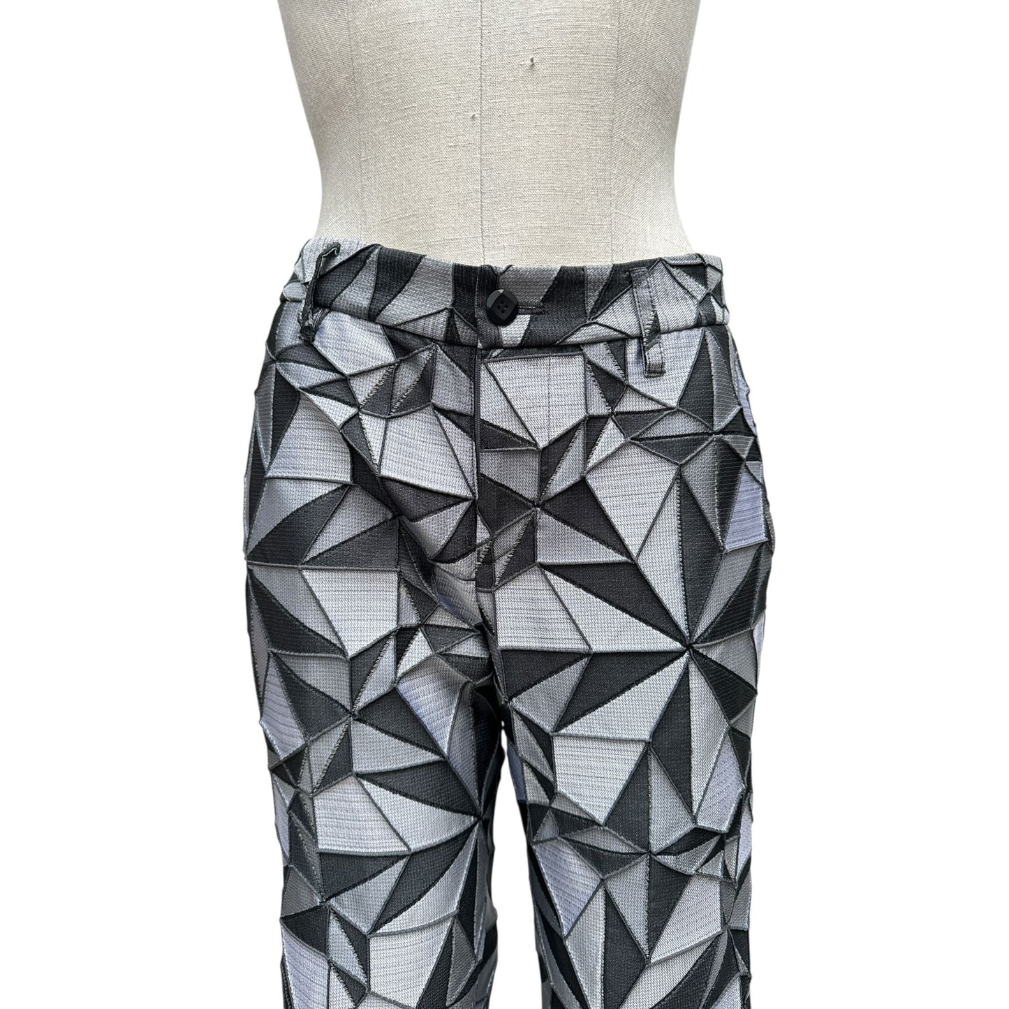 Grey/Black “Origami” Geometric Pants