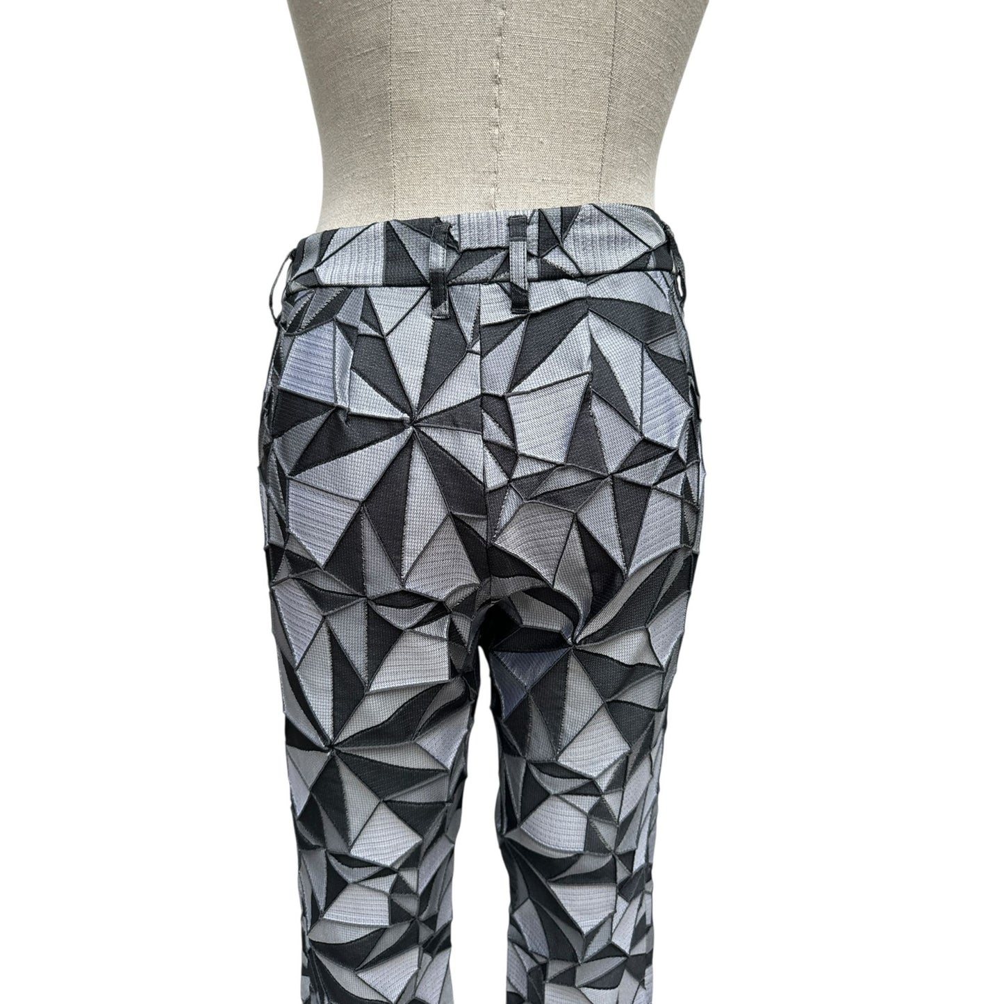 Grey/Black “Origami” Geometric Pants
