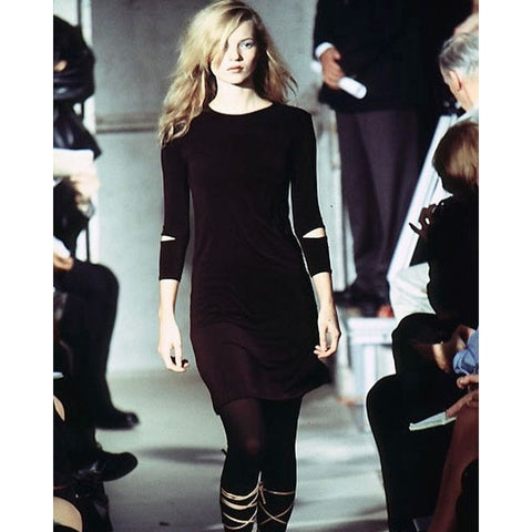 SS 1997 Vintage Black Velvet dress Kate Moss