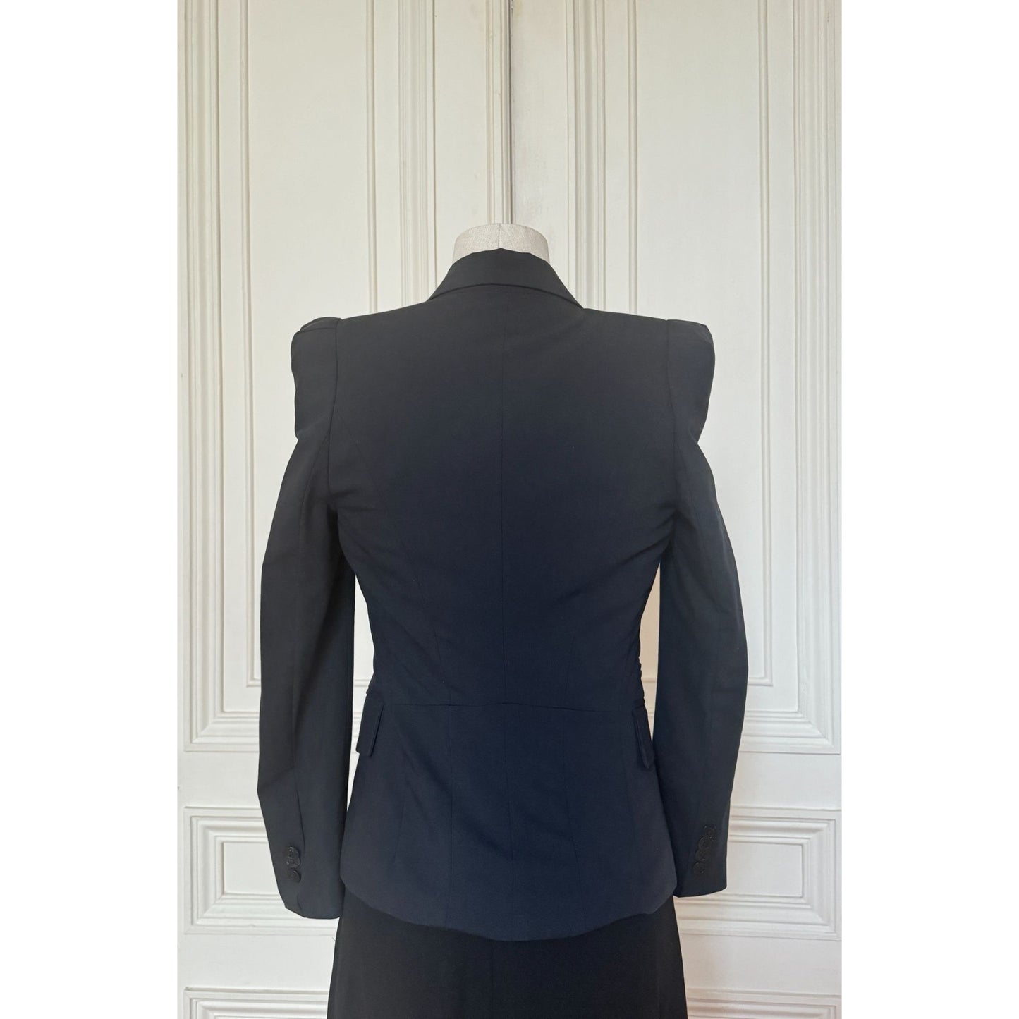 Navy Cotton Blazer Jacket 