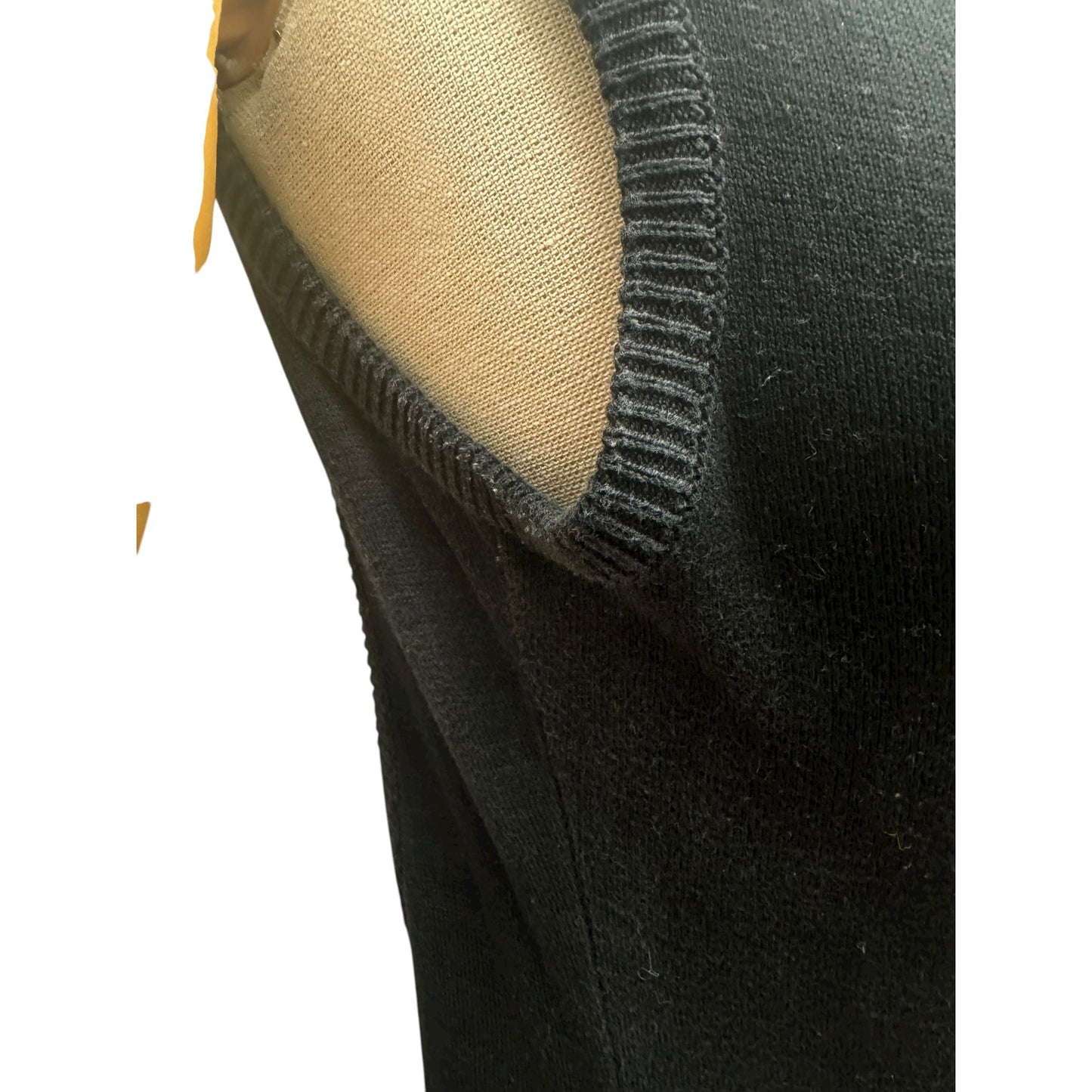 Vintage Black Cotton Knit Dress