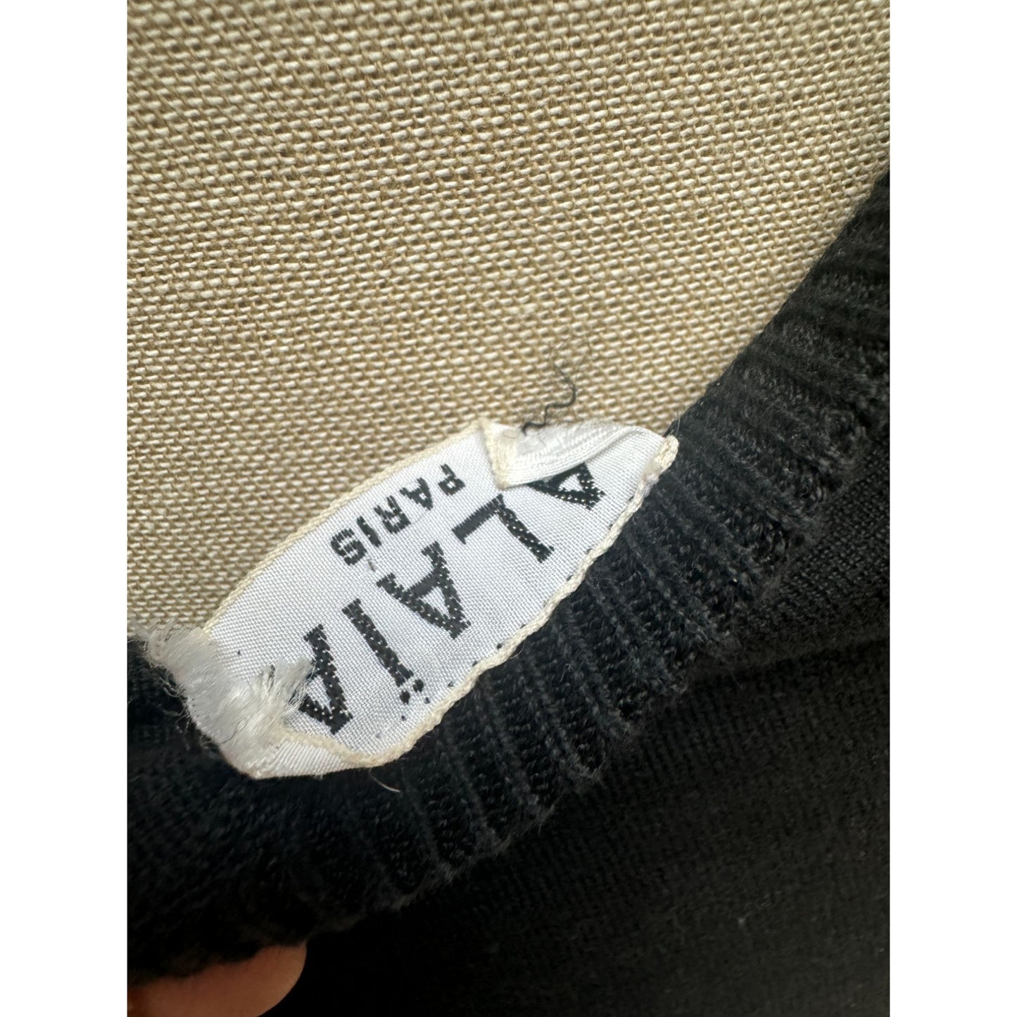 Vintage Black Cotton Knit Dress