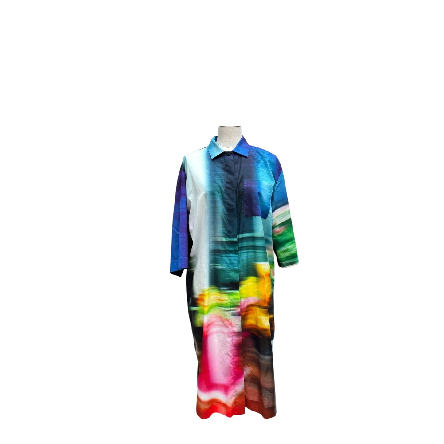 SS 2022 Multicolor Printed Shirt Dress