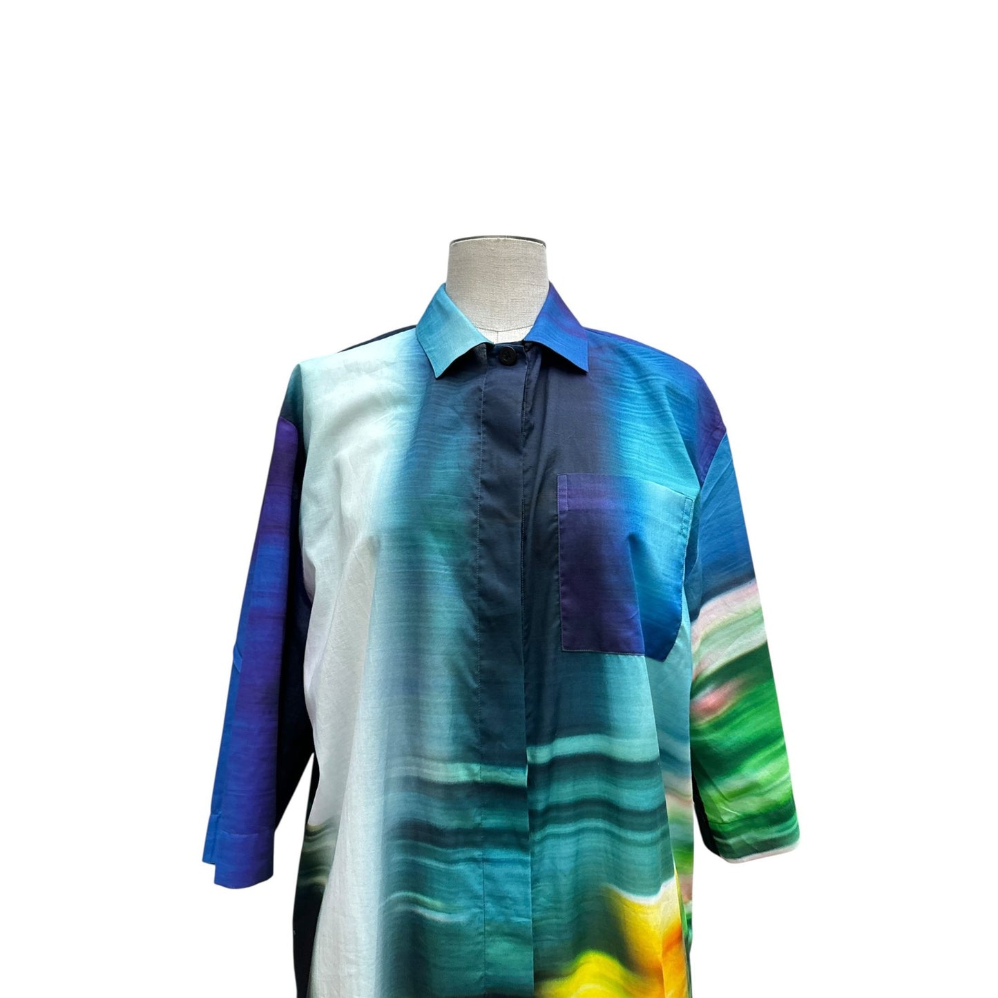 SS 2022 Multicolor Printed Shirt Dress