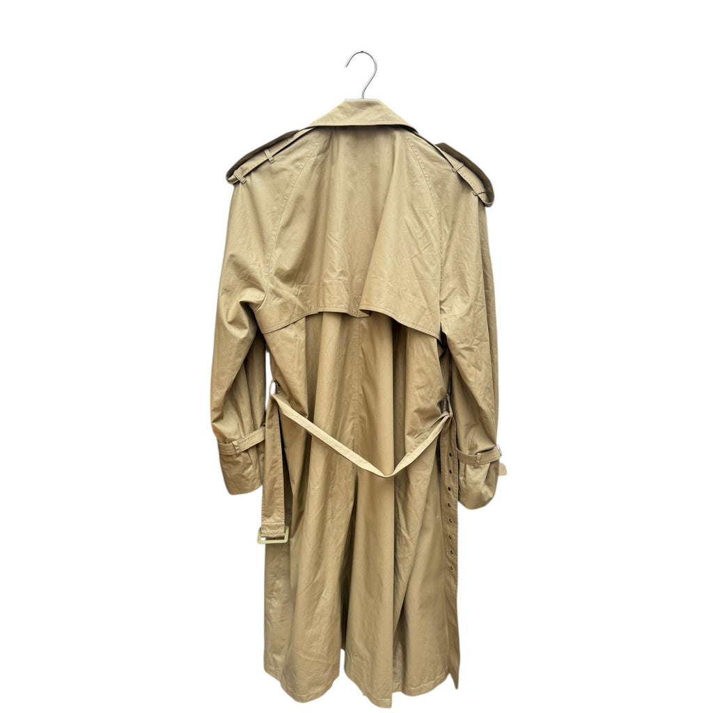 Beige Gabardine Cotton Trench Coat