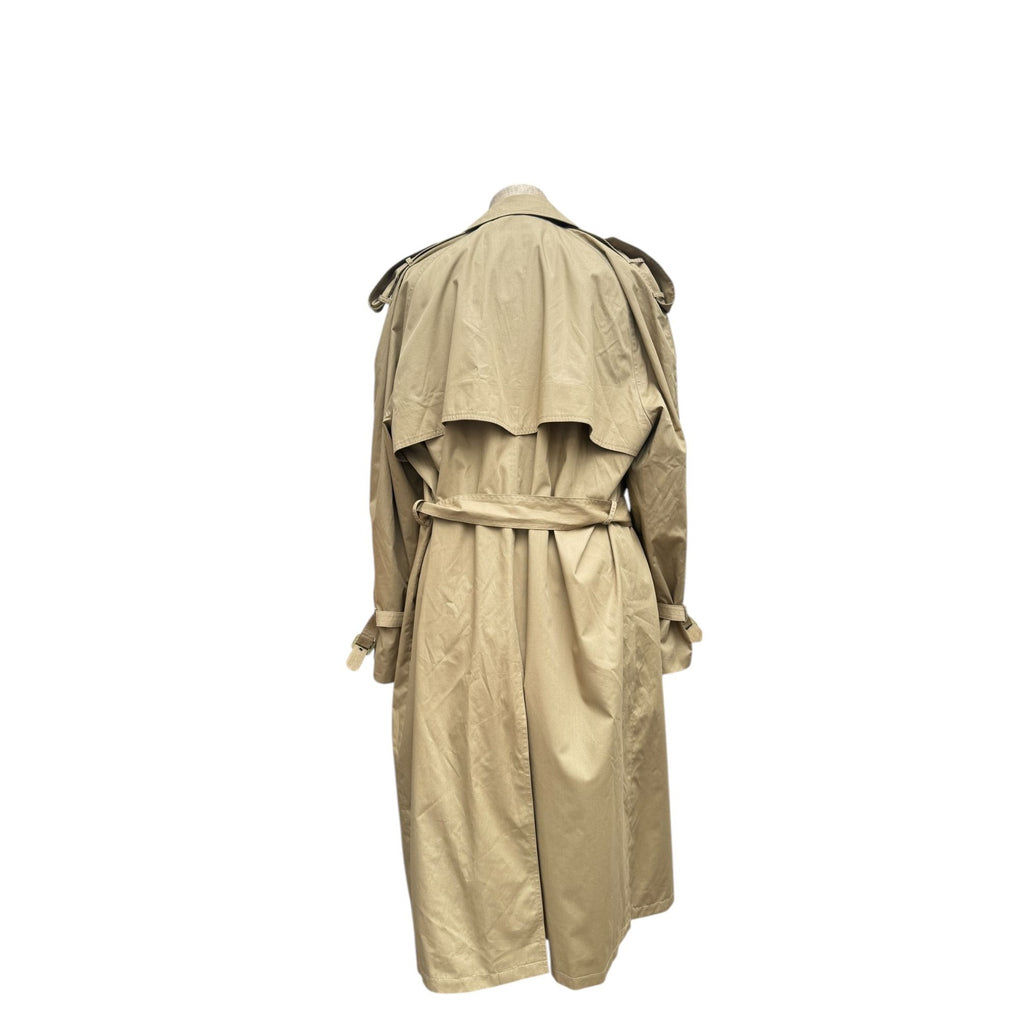 Beige Gabardine Cotton Trench Coat