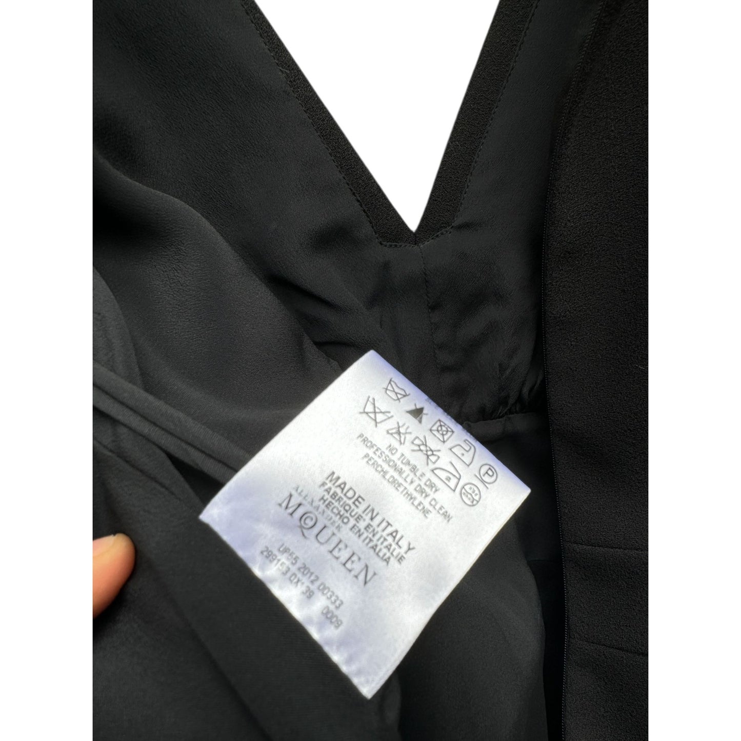 2013 Black Wool Duchess Peplum Dress 