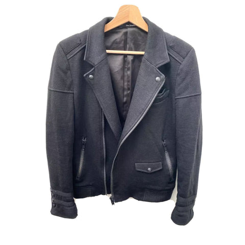 Black Wool Biker Jacket