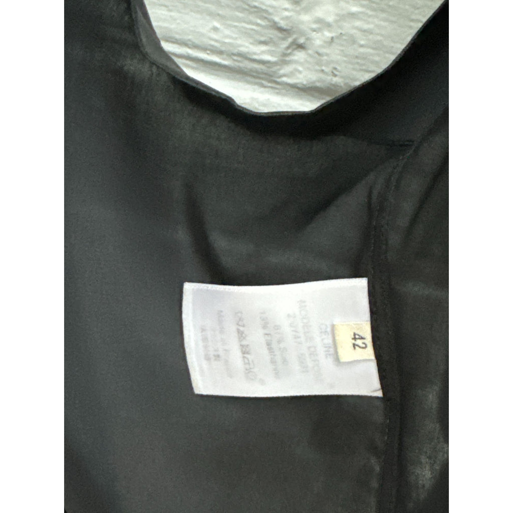 Black Silk Open-Back Shirt