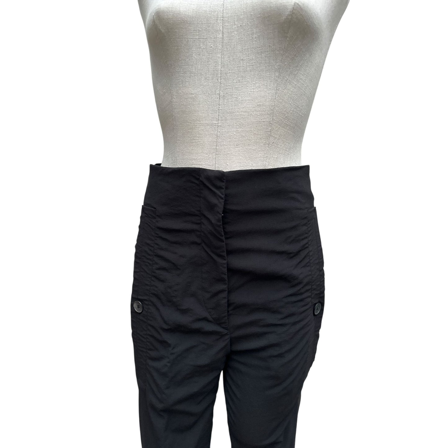 Black Wool Tailored Pants 