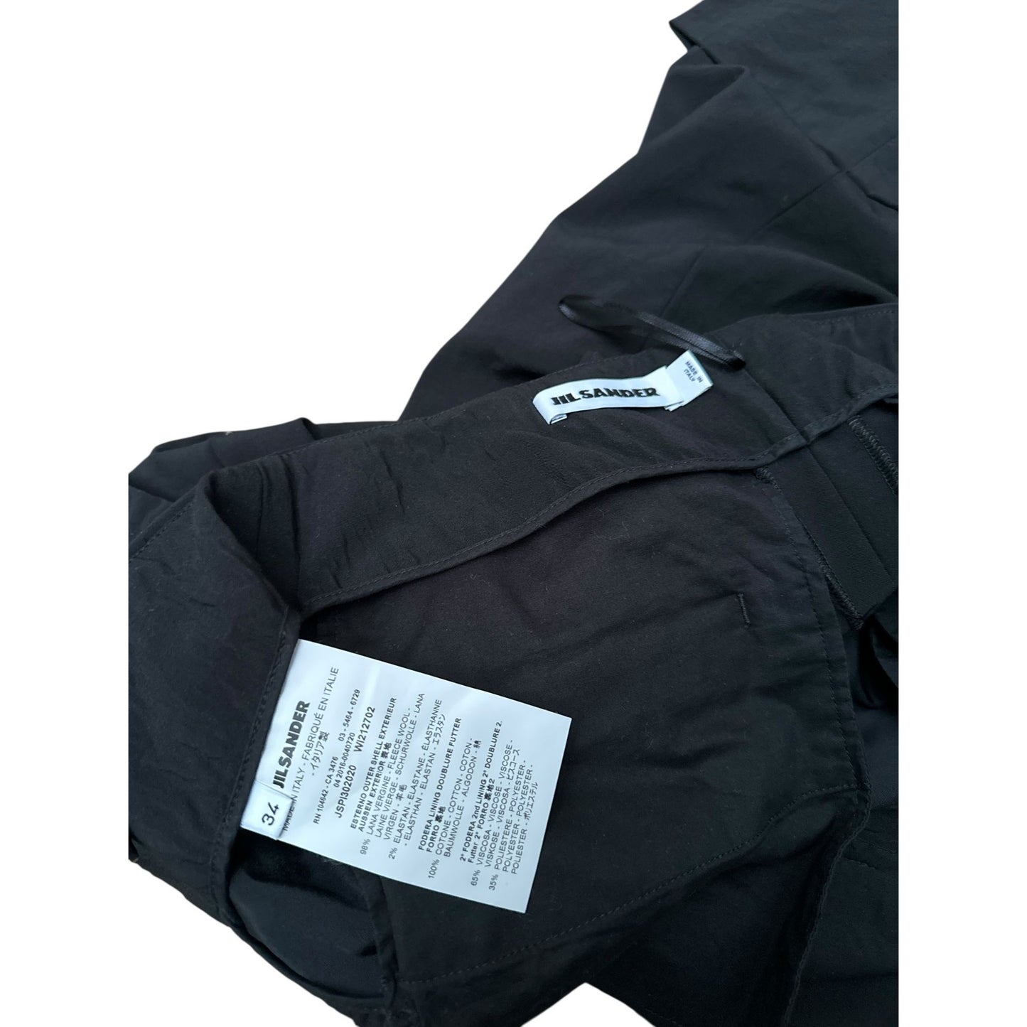 Black Wool Tailored Pants 