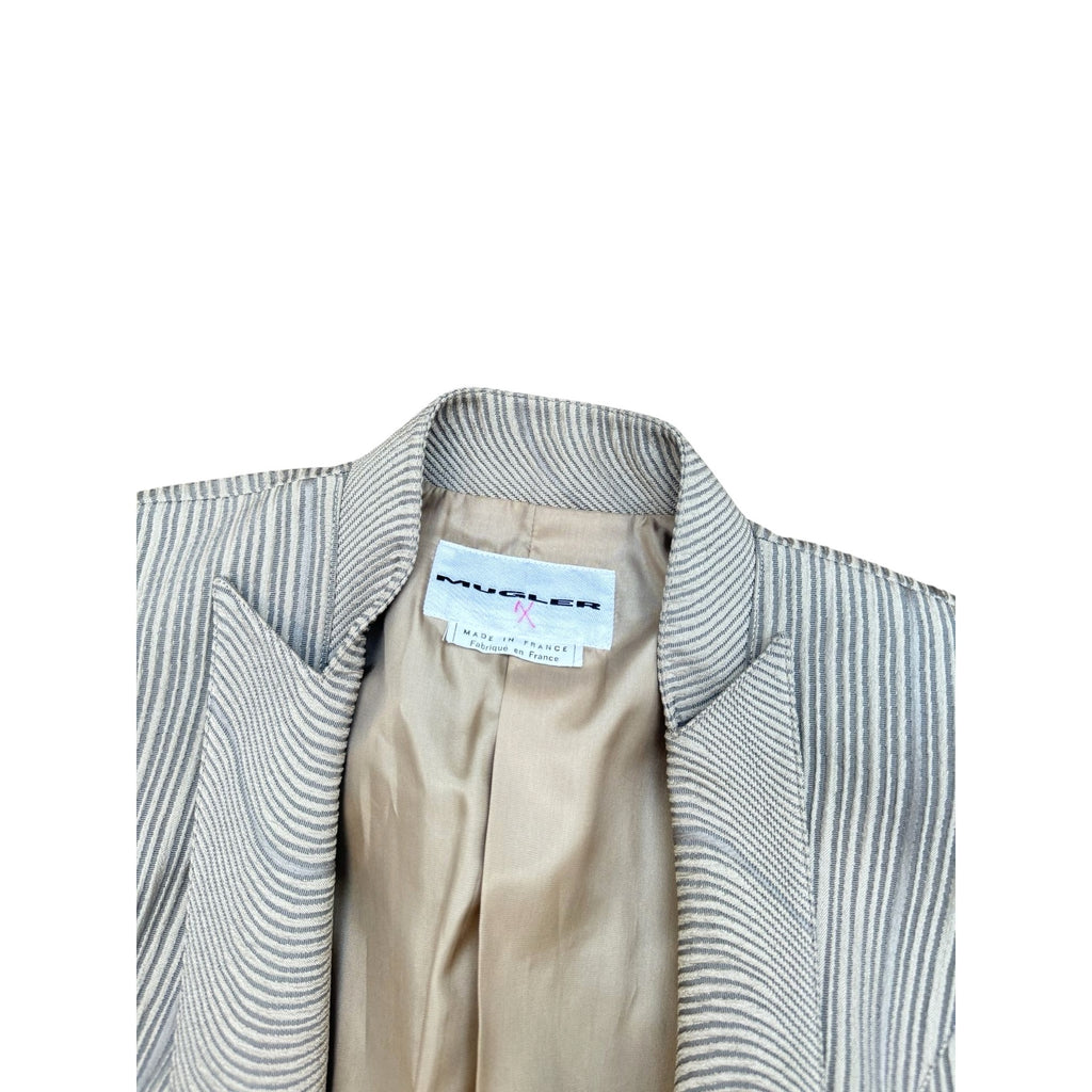 Vintage Grey Wave Blazer Jacket
