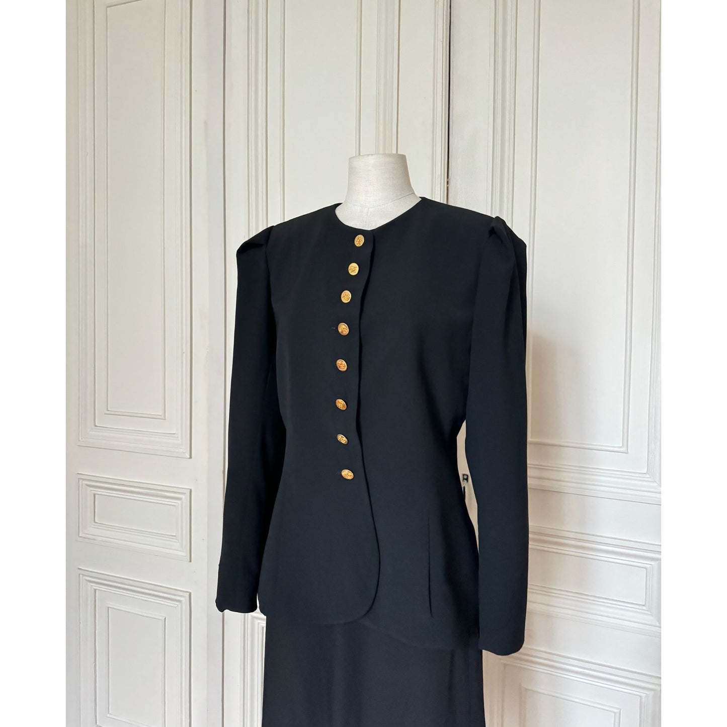 Black Wool Blazer Jacket 