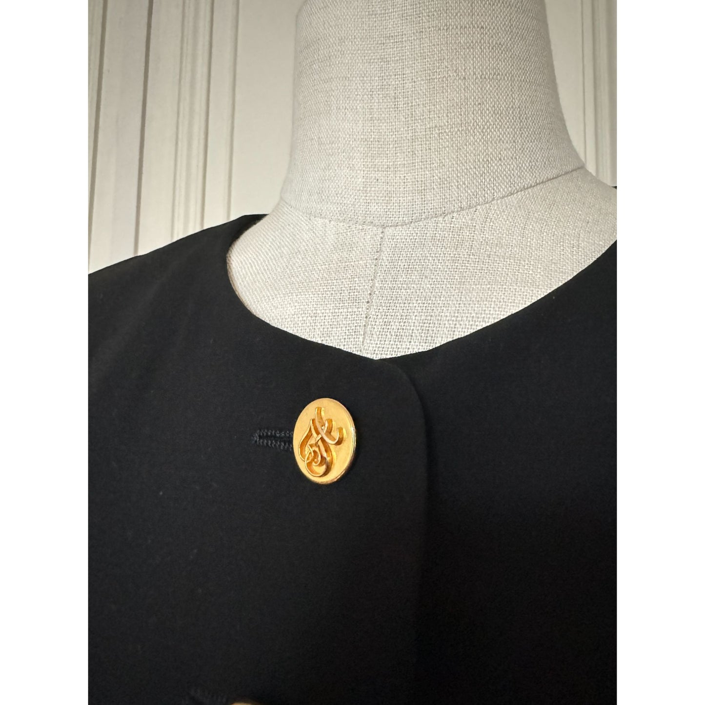 Black Wool Blazer Jacket 