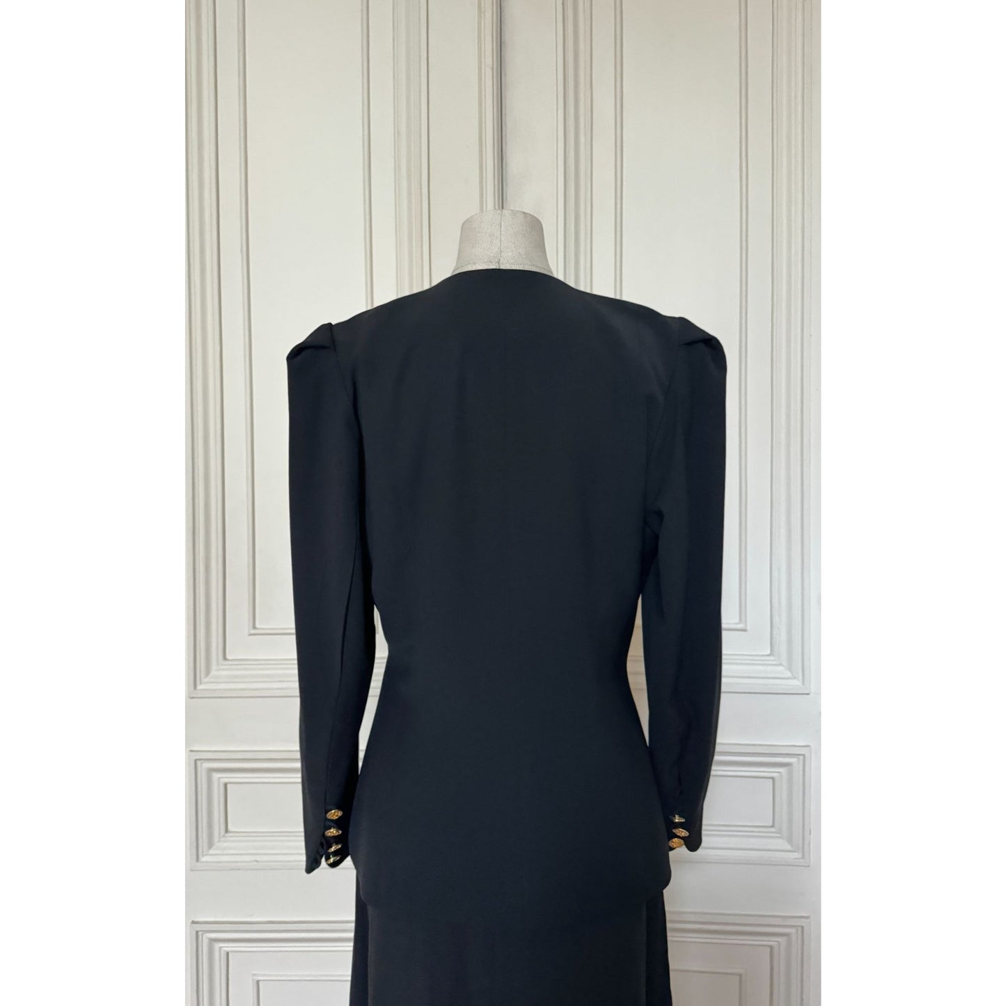 Black Wool Blazer Jacket 