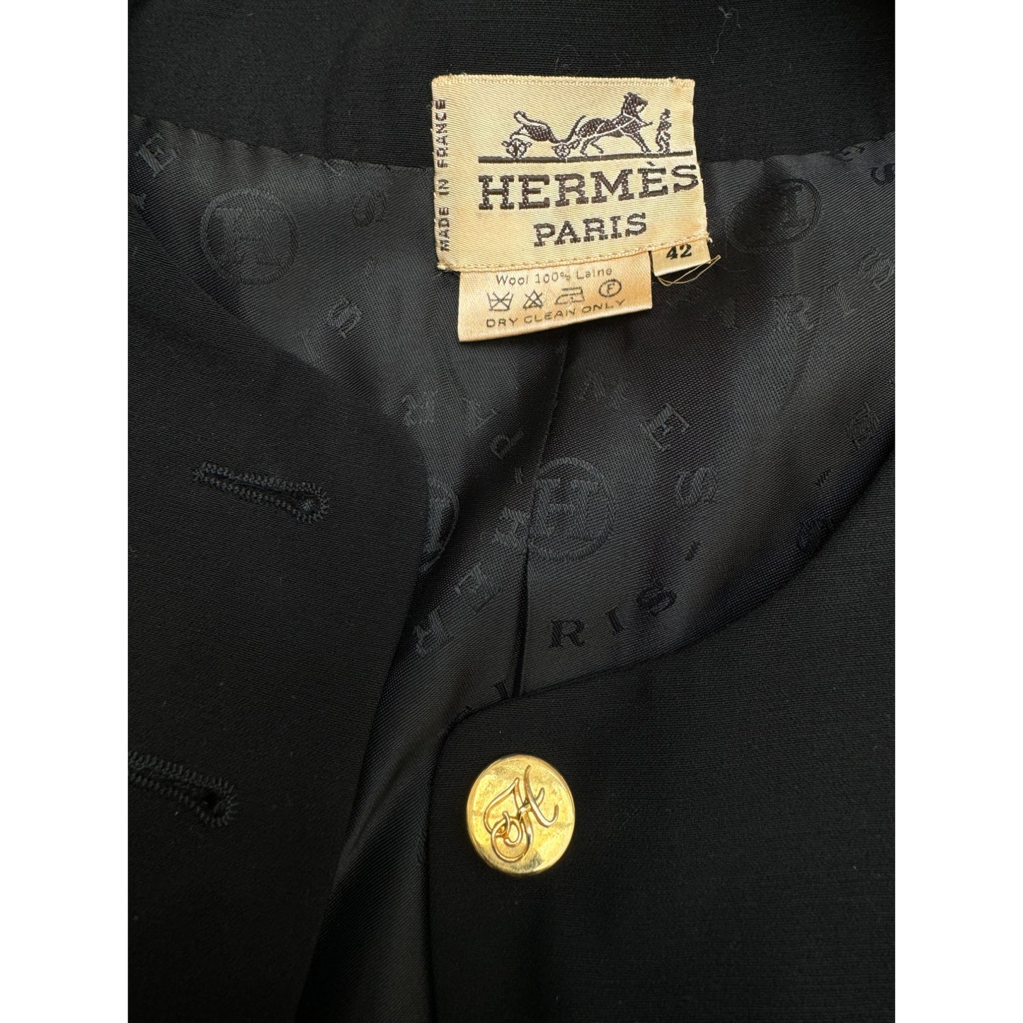 Black Wool Blazer Jacket 