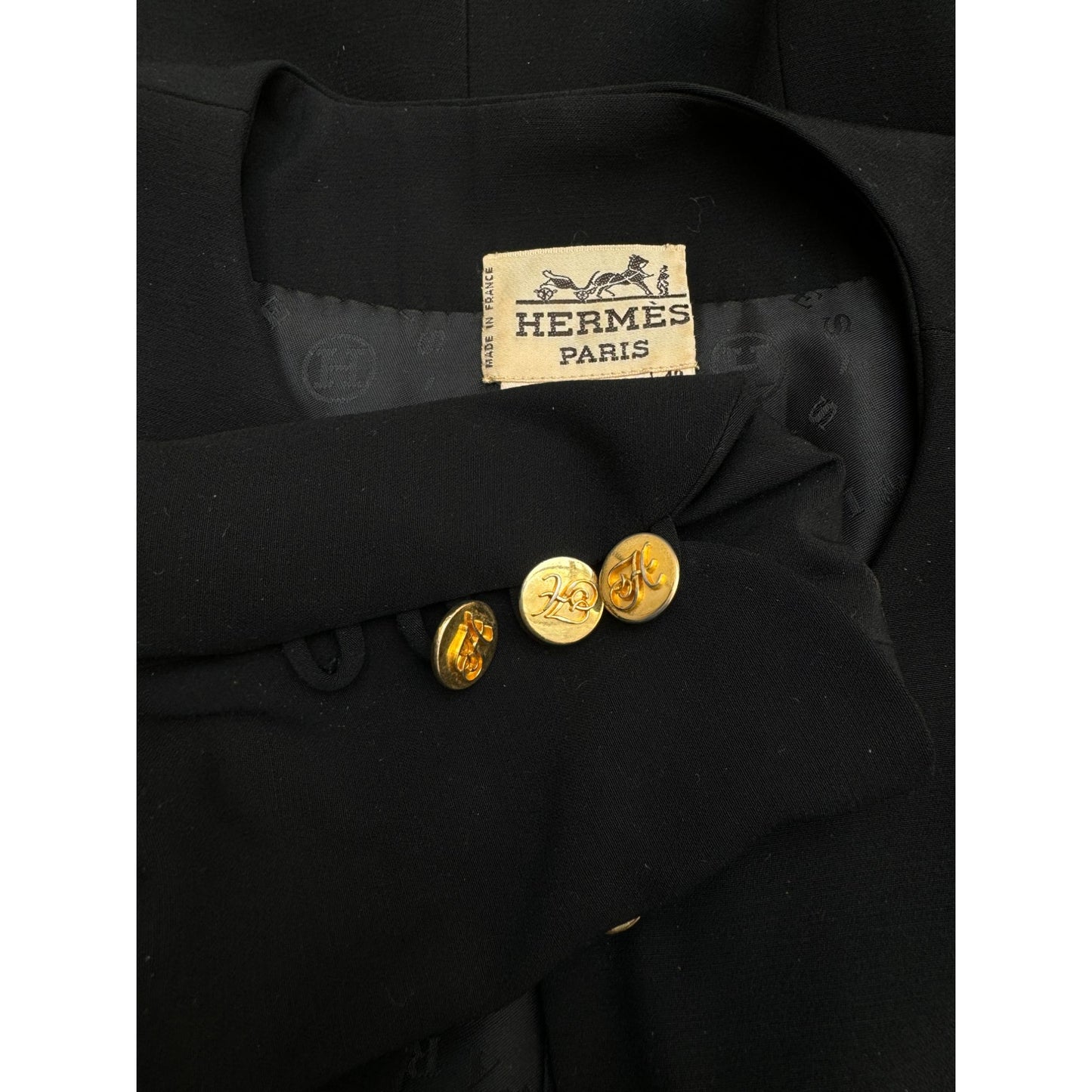 Black Wool Blazer Jacket 