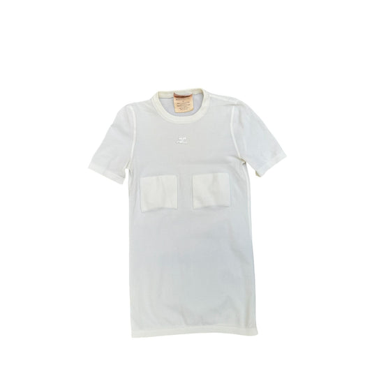 Vintage White Nylon Top Size S