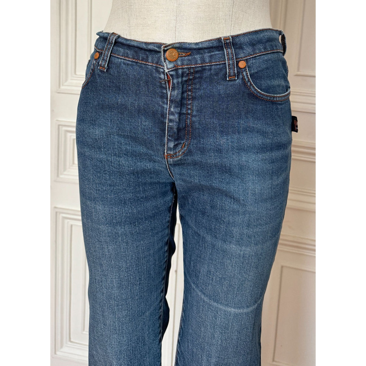 1990s Blue Denim Straight Jeans