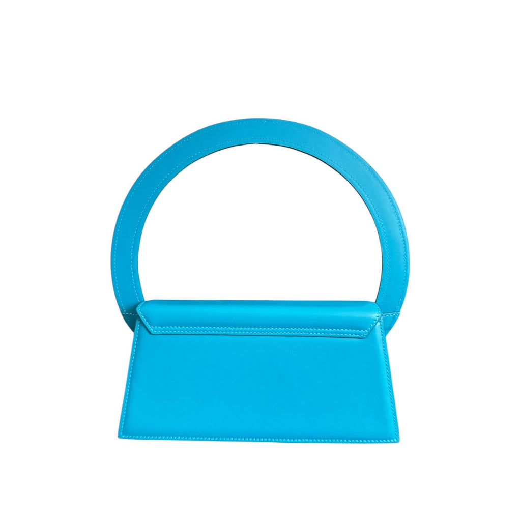 «  Sac Rond »  Blue Leather Bag