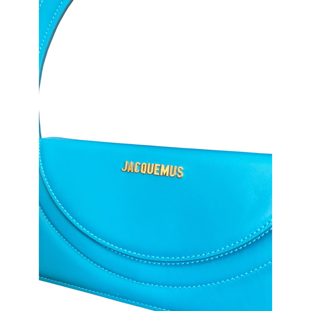 «  Sac Rond »  Blue Leather Bag