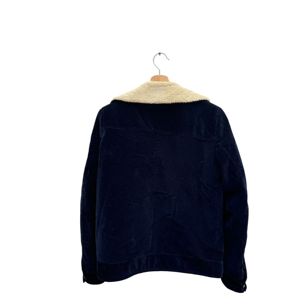 Dark Navy Corduroy Shearling Jacket