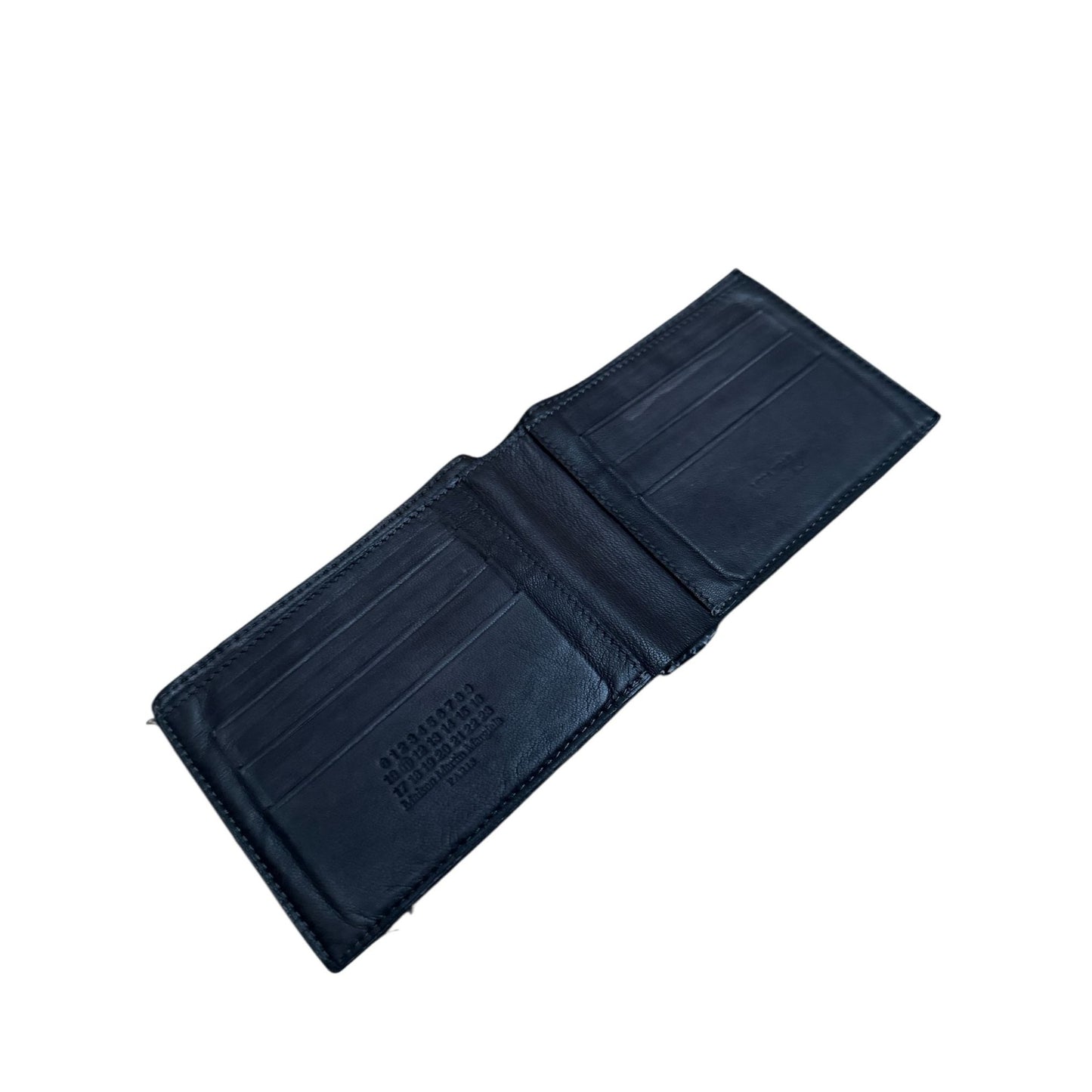 Martin Margiela 2000s Vintage Black Leather Bi-Fold Wallet