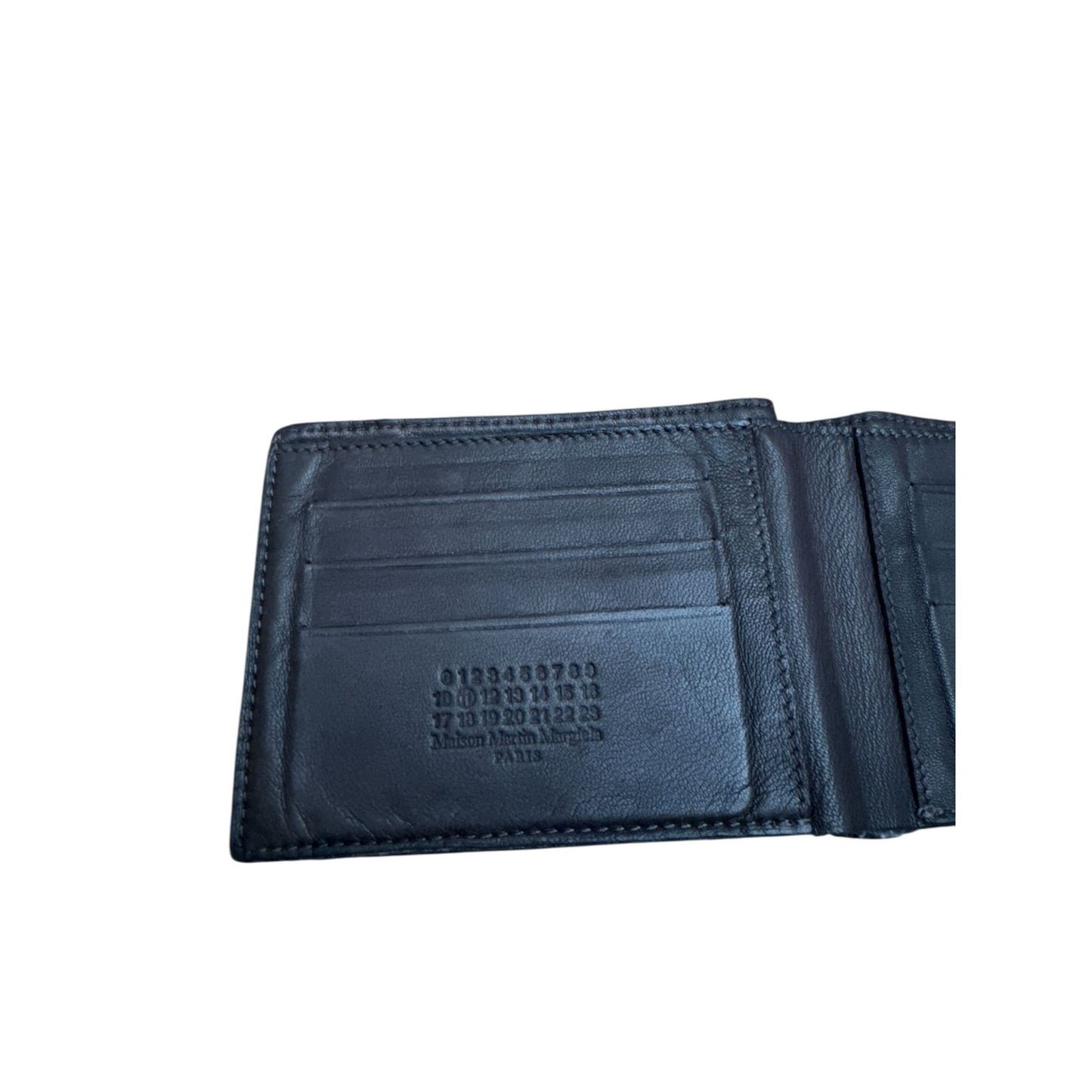 Martin Margiela 2000s Vintage Black Leather Bi-Fold Wallet
