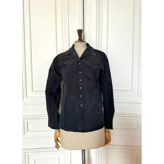 Haute Couture Black Silk Shirt