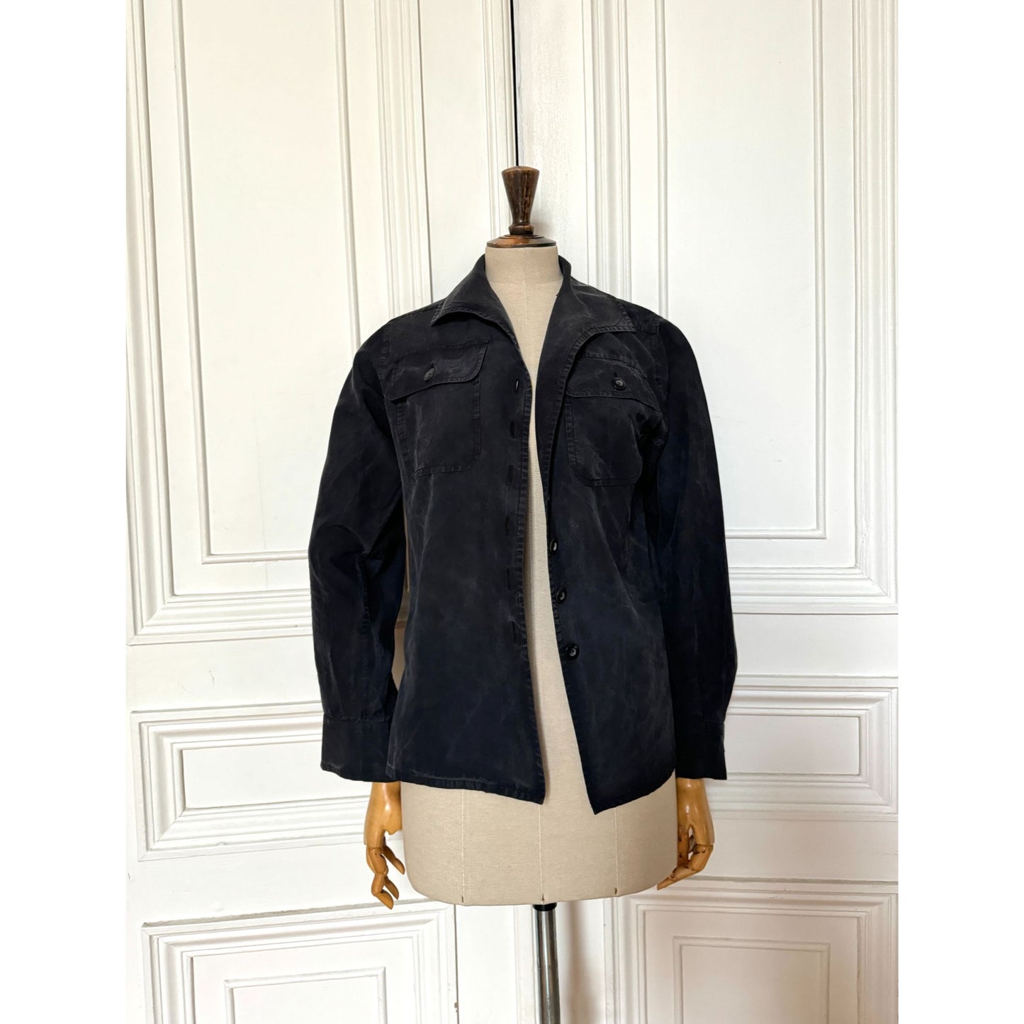 Haute Couture Black Silk Shirt