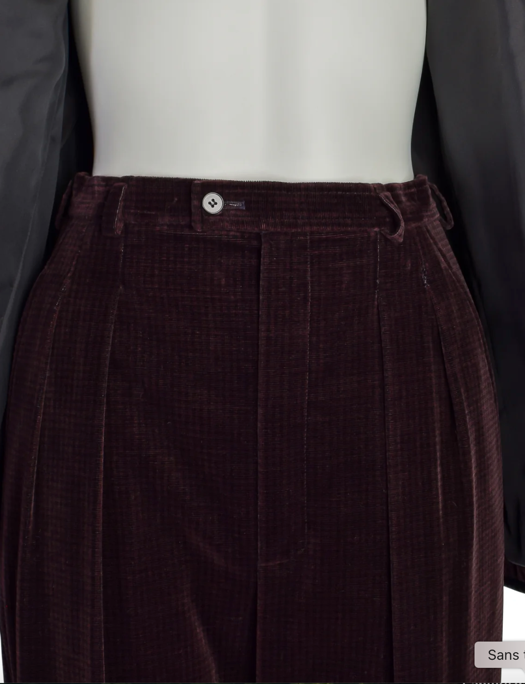 1970s Brown Corduroy Tuxedo-Trimmed Suit